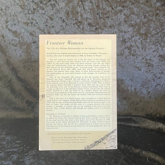 Frontier Woman by Walker D. Wyman | 1978 | Vintage Western Bio - Picture 9 of 10